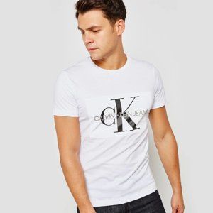 Calvin Klein pánské bílé tričko Core - S (112)